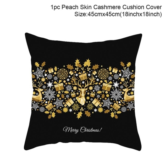 Merry Christmas Colorful Pillow Cover