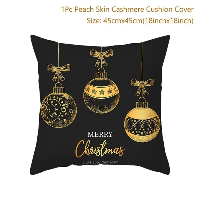 Merry Christmas Colorful Pillow Cover