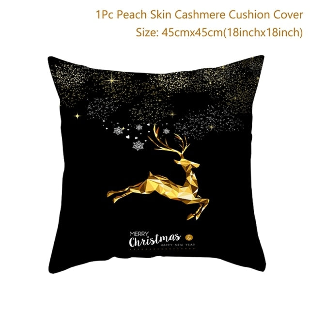 Merry Christmas Colorful Pillow Cover