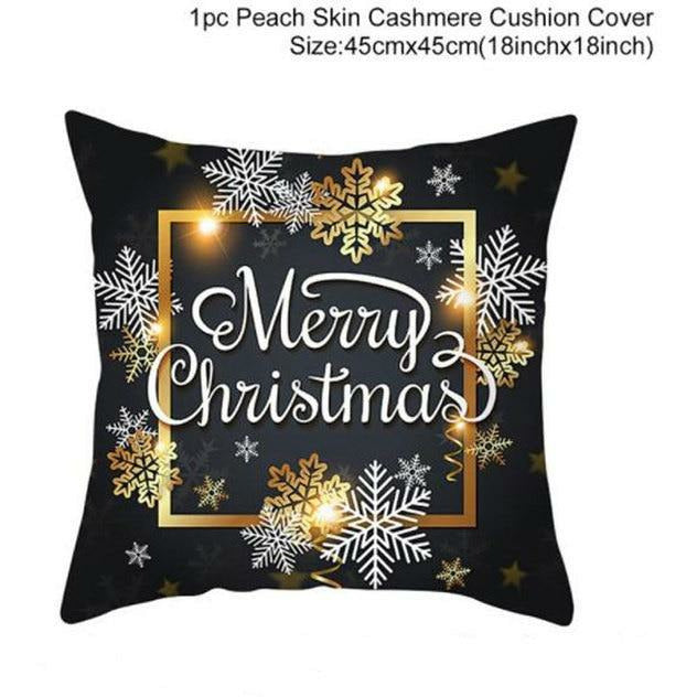 Merry Christmas Colorful Pillow Cover