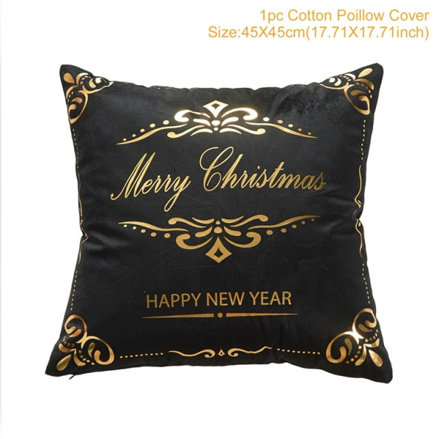 Merry Christmas Colorful Pillow Cover