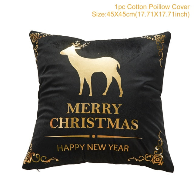Merry Christmas Colorful Pillow Cover