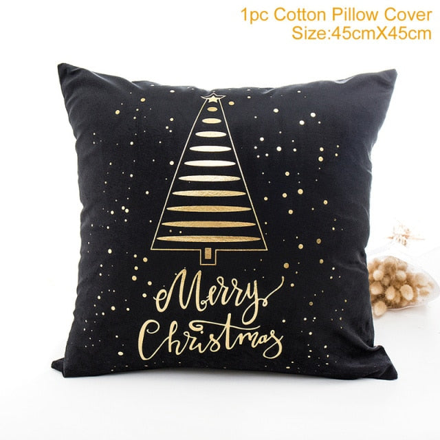 Merry Christmas Colorful Pillow Cover