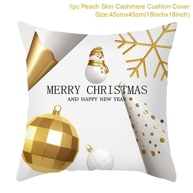 Merry Christmas Colorful Pillow Cover