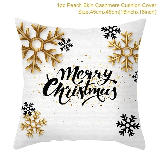 Merry Christmas Colorful Pillow Cover