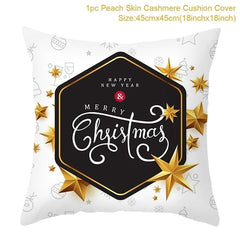 Merry Christmas Colorful Pillow Cover