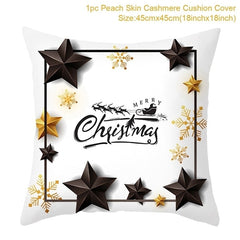 Merry Christmas Colorful Pillow Cover