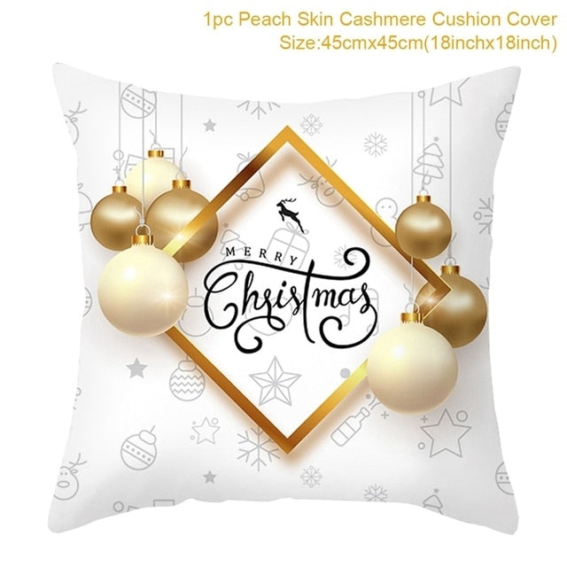 Merry Christmas Colorful Pillow Cover