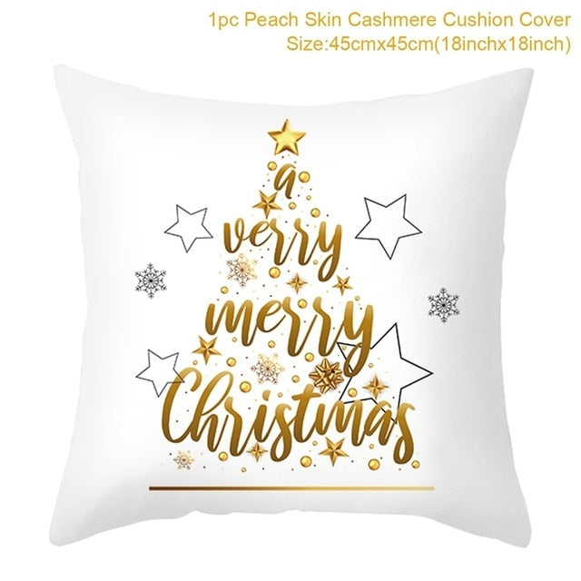Merry Christmas Colorful Pillow Cover