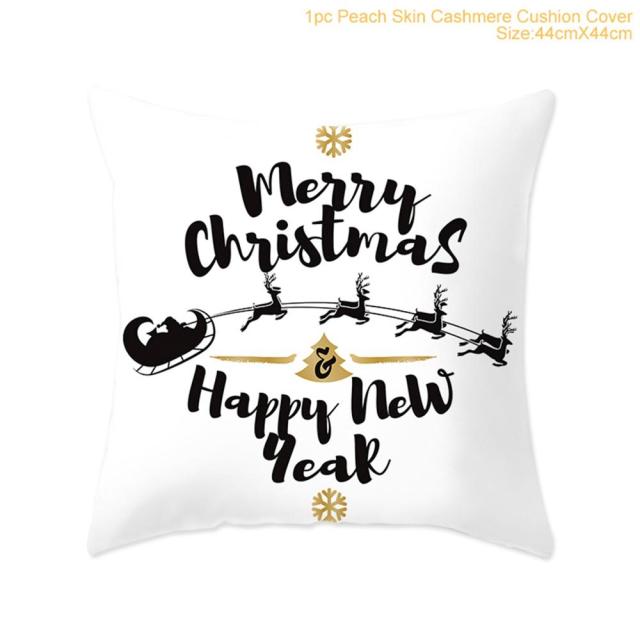 Merry Christmas Colorful Pillow Cover
