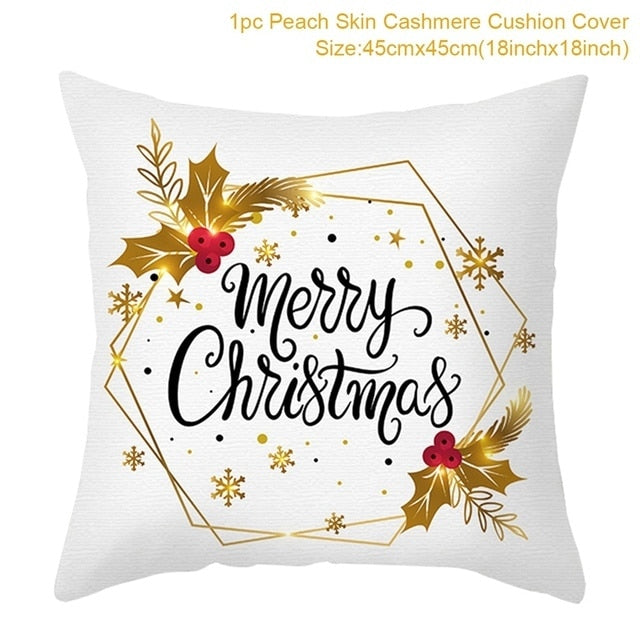 Merry Christmas Colorful Pillow Cover