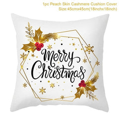Merry Christmas Colorful Pillow Cover
