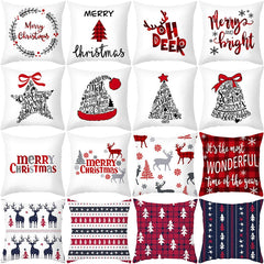 Christmas Themed Colorful Pillow Cover