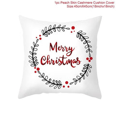 Christmas Themed Colorful Pillow Cover