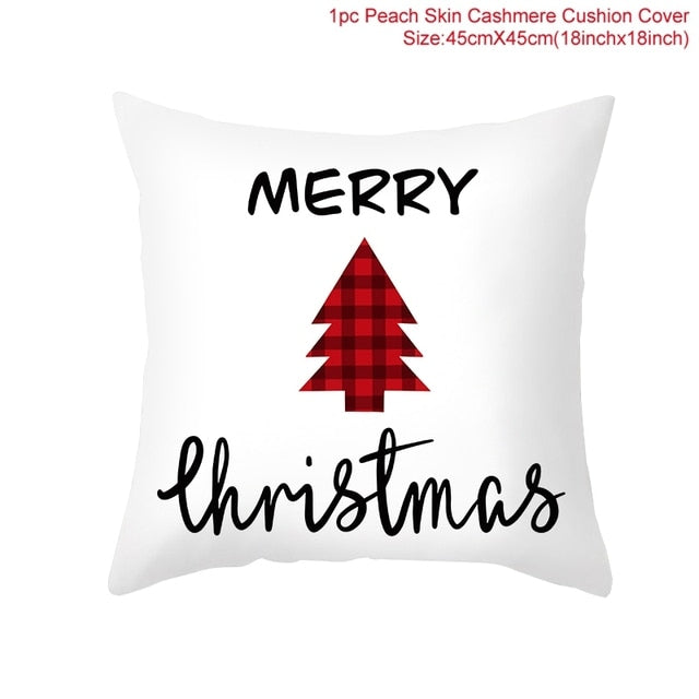 Christmas Themed Colorful Pillow Cover