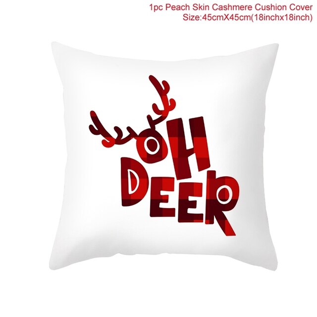 Christmas Themed Colorful Pillow Cover