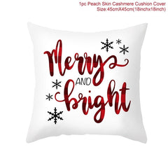 Christmas Themed Colorful Pillow Cover