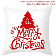 Christmas Themed Colorful Pillow Cover