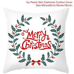 Christmas Themed Colorful Pillow Cover