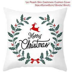 Christmas Themed Colorful Pillow Cover
