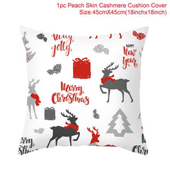 Christmas Themed Colorful Pillow Cover