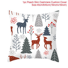 Christmas Themed Colorful Pillow Cover