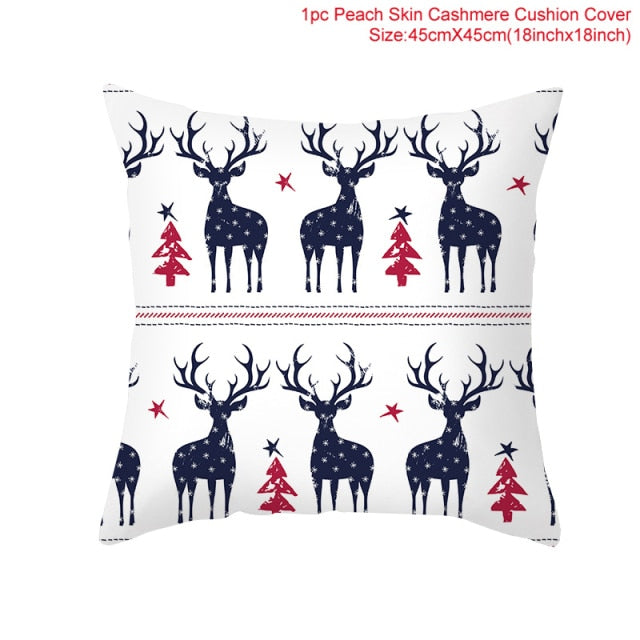 Christmas Themed Colorful Pillow Cover