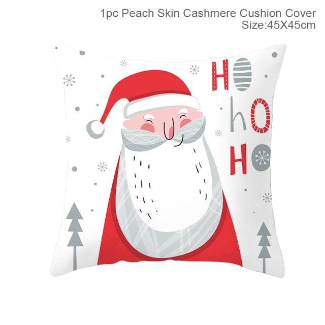 Christmas Themed Colorful Pillow Cover