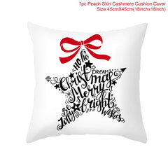Christmas Themed Colorful Pillow Cover