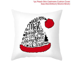 Christmas Themed Colorful Pillow Cover