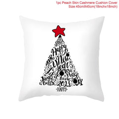 Christmas Themed Colorful Pillow Cover