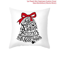 Christmas Themed Colorful Pillow Cover