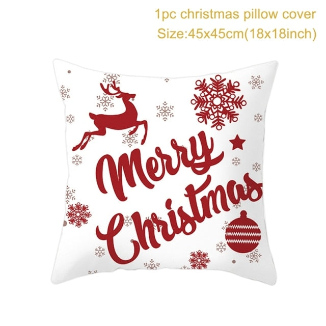 Christmas Themed Colorful Pillow Cover