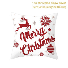 Christmas Themed Colorful Pillow Cover