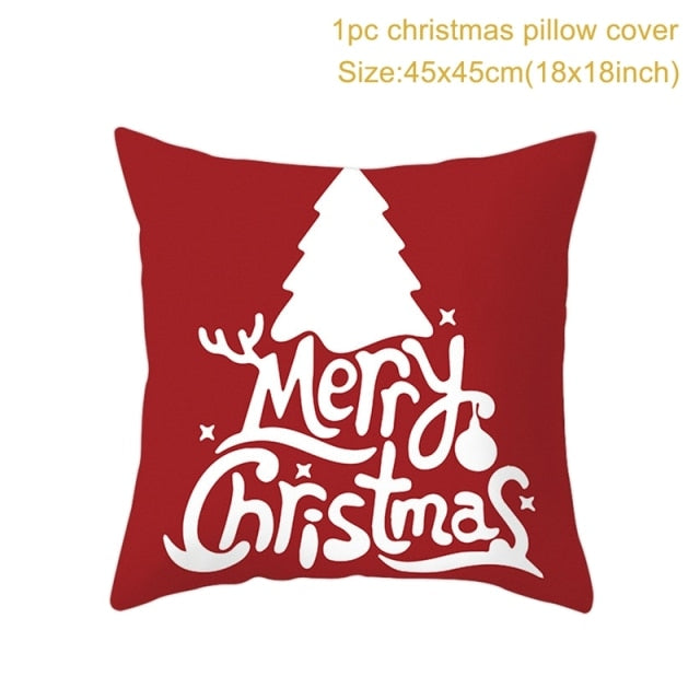 Christmas Themed Colorful Pillow Cover