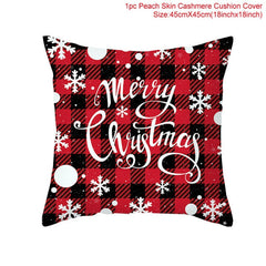 Christmas Themed Colorful Pillow Cover