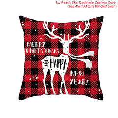 Christmas Themed Colorful Pillow Cover