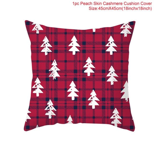 Christmas Themed Colorful Pillow Cover