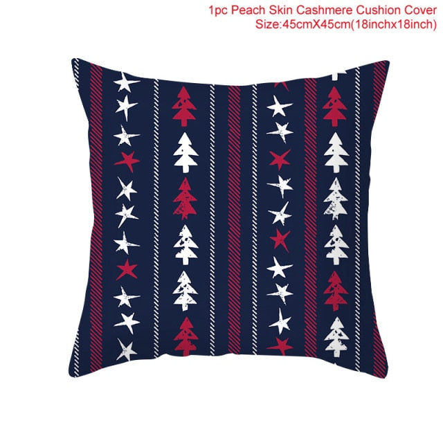 Christmas Themed Colorful Pillow Cover
