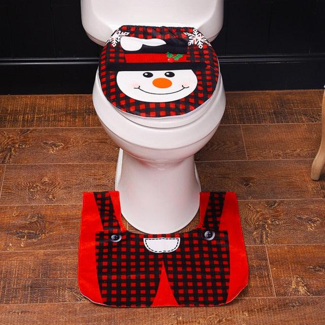 Christmas Toilet Seat Cover & Bathroom Decoration Sets