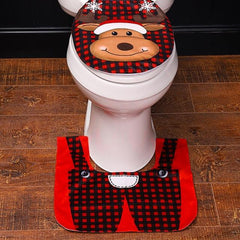 Christmas Toilet Seat Cover & Bathroom Decoration Sets