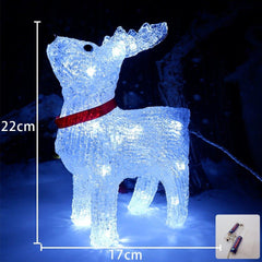 3D LED Deer & Santa Claus Night Lamp - Color Changing Acrylic Light