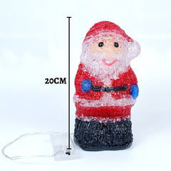 3D LED Deer & Santa Claus Night Lamp - Color Changing Acrylic Light