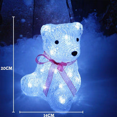 3D LED Deer & Santa Claus Night Lamp - Color Changing Acrylic Light