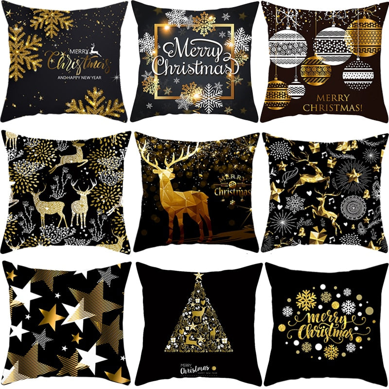 Merry Christmas Colorful Pillow Cover