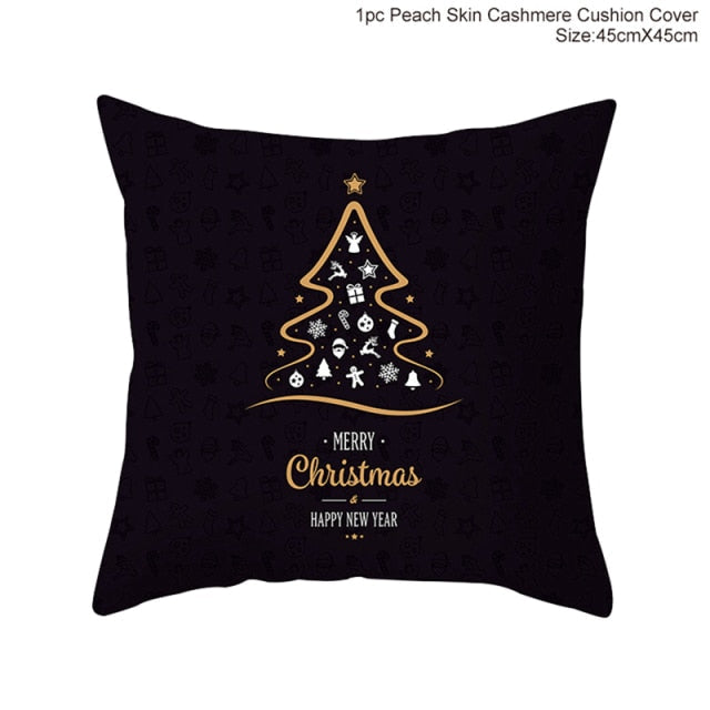 Merry Christmas Colorful Pillow Cover