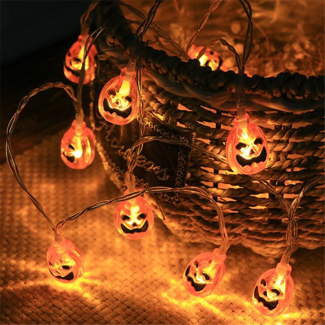 Purple Eyeball Halloween String Lights