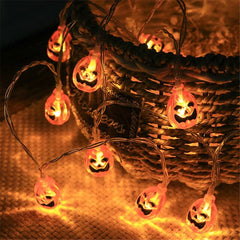 Purple Eyeball Halloween String Lights
