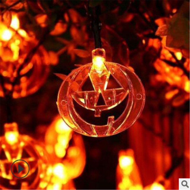 Purple Eyeball Halloween String Lights