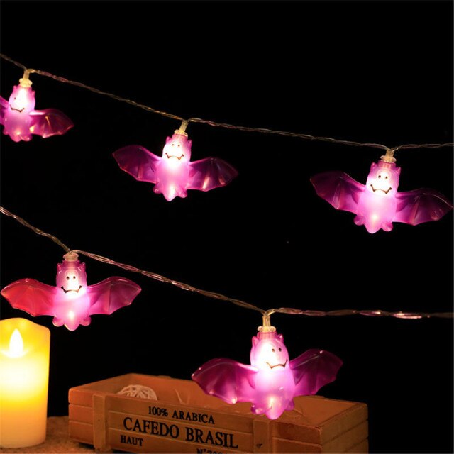 Purple Eyeball Halloween String Lights